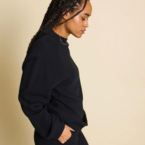 Jan N June Women’s Small Rib Black Pullover O-Sweater Toulon Long Sleeve - Picture 6 of 12